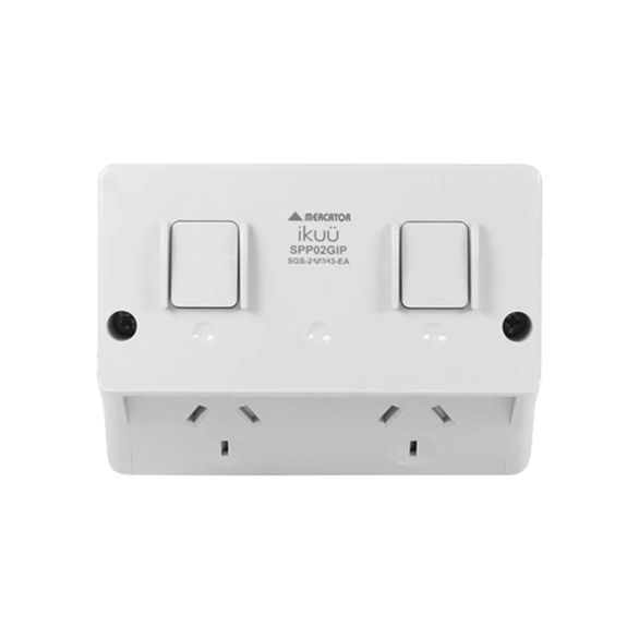 Multpower Point External SPP02GIP_Mercator Ikuu Smart External Double Power Point IP54 Zigbee
