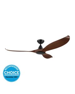 Noosa DC Ceiling Fan with Remote in Aged Elm/Black 60