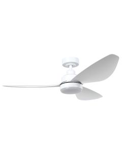 Torquay DC Ceiling Fan In White With Remote & CCT LED Light 48"