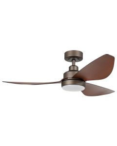 Torquay DC Ceiling Fan In Oil Rubbed Bronze With Remote & CCT LED Light 48"
