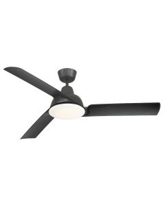 Airventure 52" AC Ceiling Fan Black With CCT LED Light