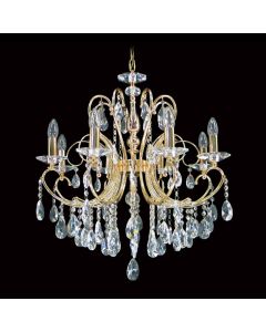 Vencha Asfour 8 light Crystal Pendant in Gold