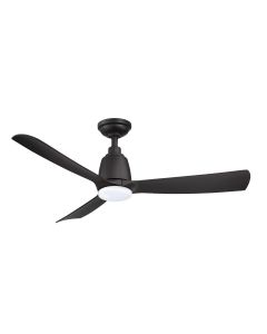 Kute 44″ 3 Blade DC Ceiling Fan Black with 14W Dimmable LED Light
