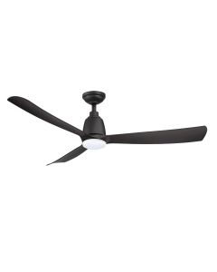 Kute 52″ 3 Blade DC Ceiling Fan Black with 14W Dimmable LED Light