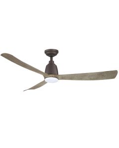 Kute 52″ 3 Blade DC Ceiling Fan Graphite/Weathered Wood with 14W Dimmable LED Light