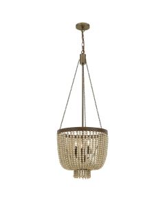 Maddison Small Chandelier Beaded Pendant Natural