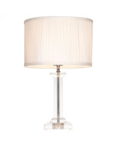 Albion Crystal Table Lamp White