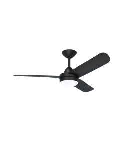 Hunter Pacific X-Over DC 3 Blade Ceiling Fan Black 56" With CCT LED Light